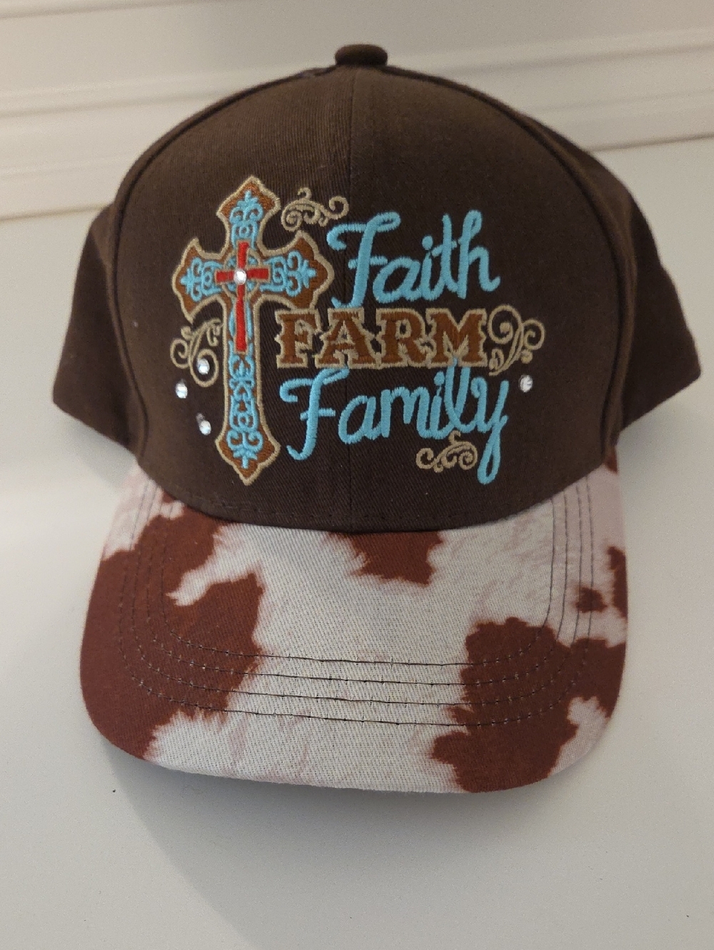 Faith Farm Family Brown Cross Cap
